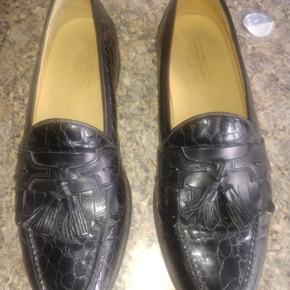 Johnson&Murphy Black Italy Embossed Tassel Slipon Loafer Size 11M, (79) - Picture 10 of 10